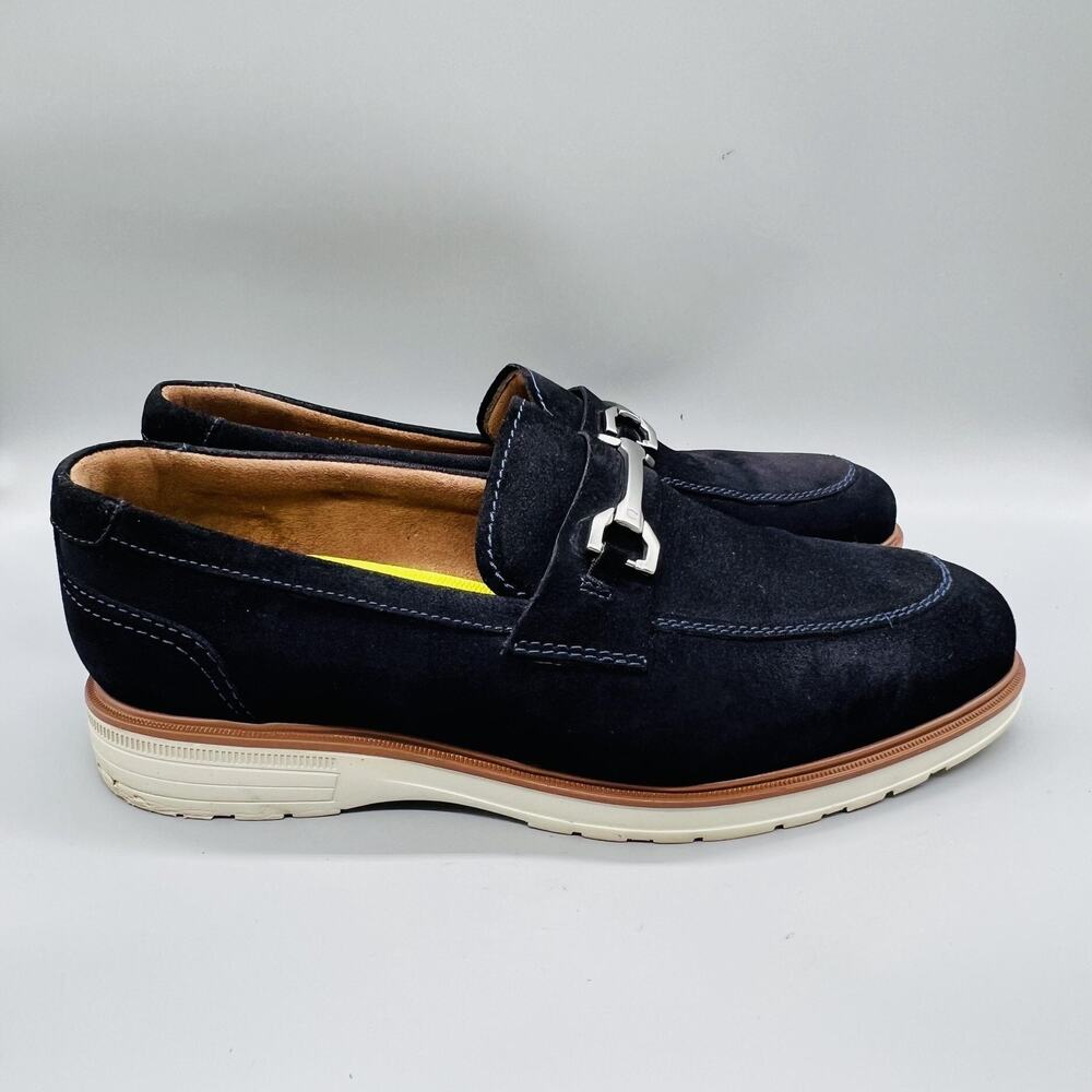 Florsheim Shoes Mens 12 Blue Suede Comfortech Bit Loafers Slip On Casual Comfort